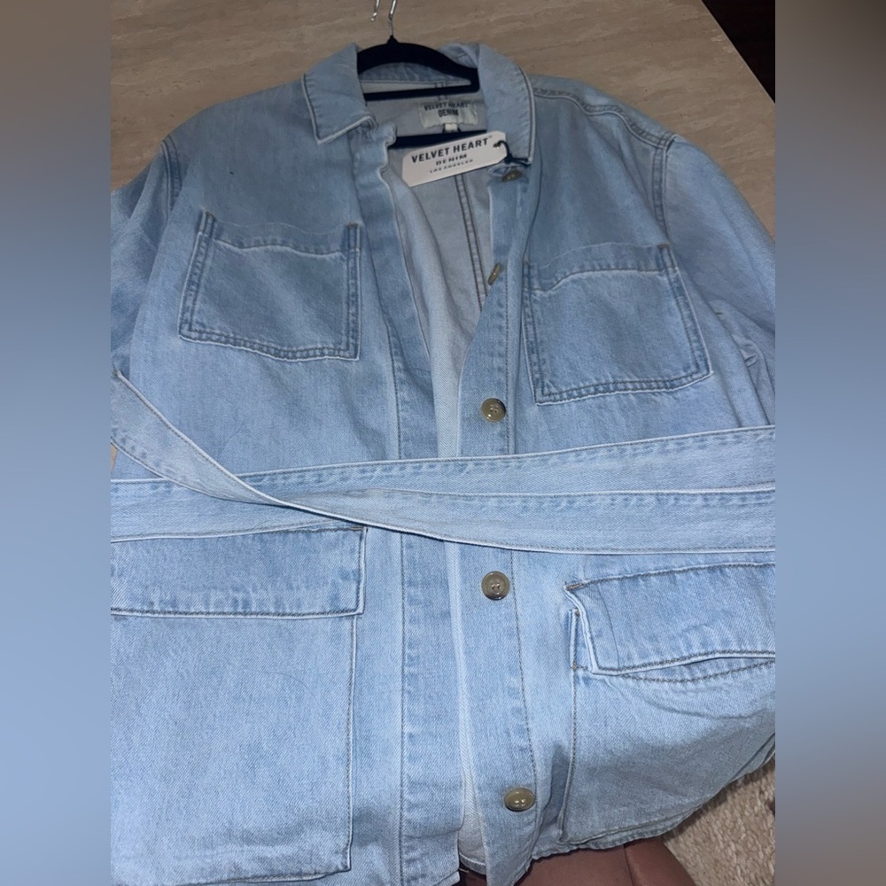Velvet Heart Sky Blue Denim Jacket